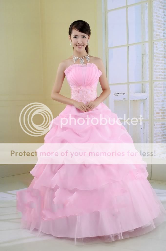   Strapless Beaded Anke Length Lace up Wedding /Quinceanera Dresses