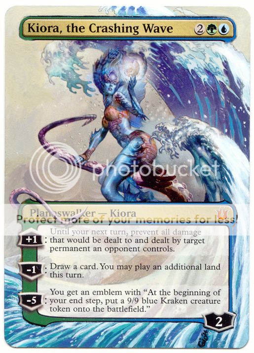 MTG Magic Altered Art Kiora the Crashing Wave Born of the Gods Mythic ...