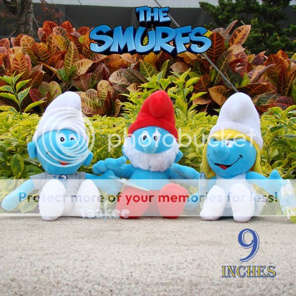   Plush Toy 3PCS Smurf Dolls 9 Smurfette Clumsy Papa Stuffed Animals