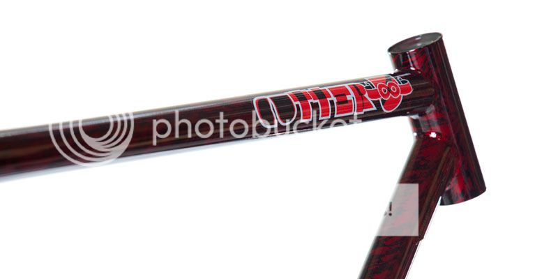   Cutter V6 Bicycle Frame 53CM OR 56CM Blood Splatter RED BLACK  