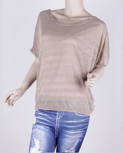 New Casual Blouses Loose Batwing Short Sleeve Womens T Shirts Tops 